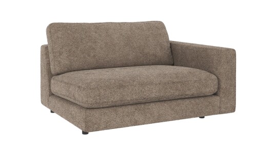 Rowico Home Duncan 1,5 seters ende H Mørk beige Anna 6 129 x 103 x 78 cm Beige