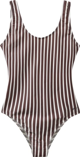 H2O Stripe Swimsuit Brown XL
