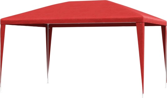 vidaXL Partytelt 400 x 300 x 255 cm Rød PE og stål