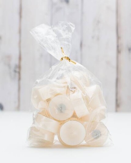 Telys Elfenben i plastkopp fra Edelweiss