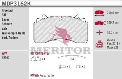 MERITOR MDP3162K Bremseklosser