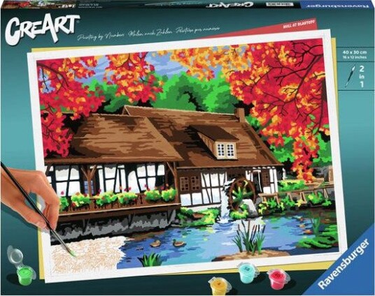 Ravensburger CreArt Mal etter nummer 12+ år Mølle ved Blautopf