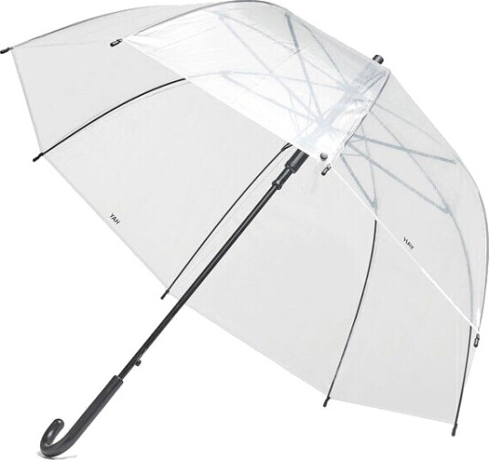 HAY Canopy paraply Clear, sort aluminium håndtak