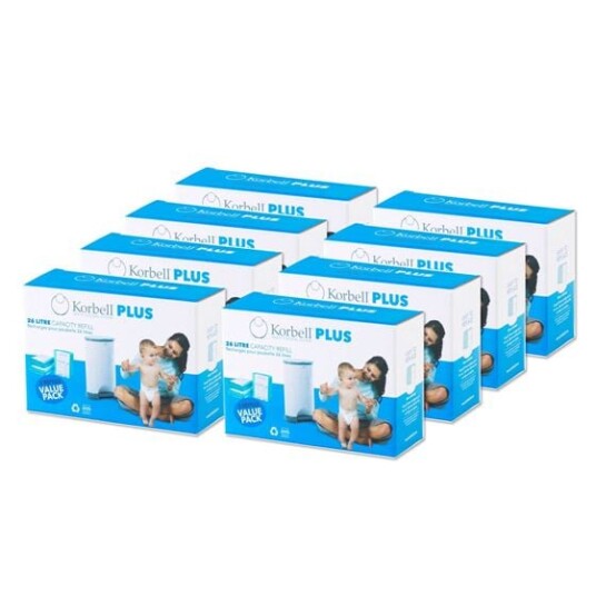Korbell Bleiepose refill til Plus Bleiebøtte 24 pakning