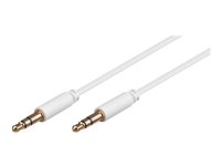 MicroConnect - Lydkabel - mini-phone stereo 3.5 mm hann til mini-phone stereo 3.5 mm hann - 3 m - hvit