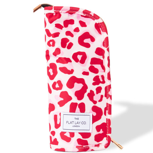 The Flat Lay Co. Standing Brush Case Pink Leopard The Flat Lay Co. Standing Brush Case Pink Leopard