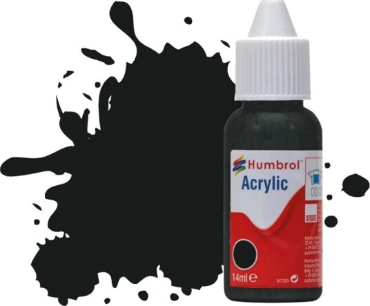 Humbrol Akryl No 91 Black Green - Matt 14ml Dropper Bottle