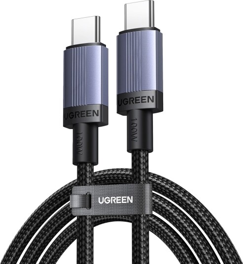 Ugreen USB-C til USB-C Kabel 100W 3m Grå Ugreen USB-C til USB-C Kabel 100W 3m Grå