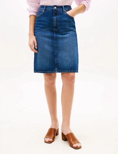 Tommy Hilfiger Dnm New Doreen Knee Skirt Rw Blue 34 Tommy Hilfiger Dnm New Doreen Knee Skirt Rw Blue 34