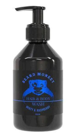 Beard Monkey 250 ml Hair & Body Wash Mint og Bringebær