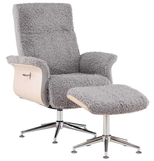 Venture Design Venture Design Hagön lenestol Grå Inkl. fotskammel Grå