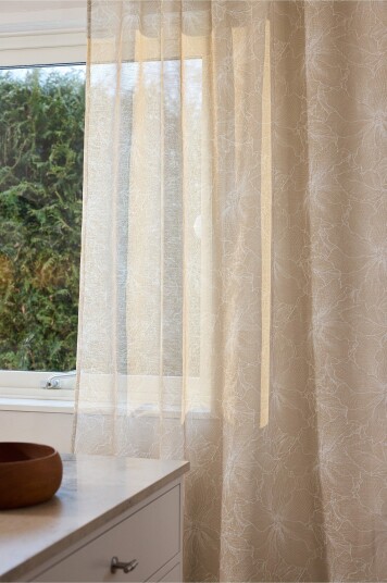 Jotex 1lengde Gardin Med Multifunksjonsbånd Beige farge PION 222979501250
