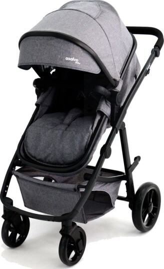 Asalvo Convertible Two+ 3-I-1 Bilstol/Barnevogn - 22 kg - Grå
