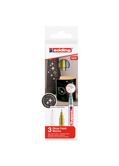 Edding Gloss Paint Marker Fine 3-set Metallic