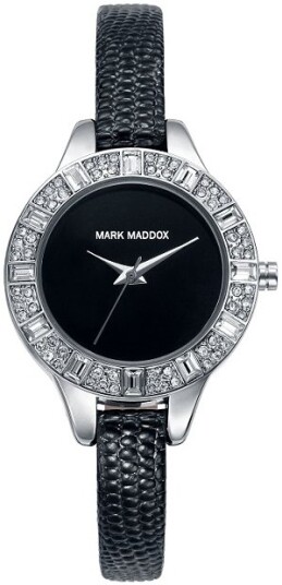 Mark Maddox Dameklokke MC3022 50 Classic Sort/Lær Ø30 mm