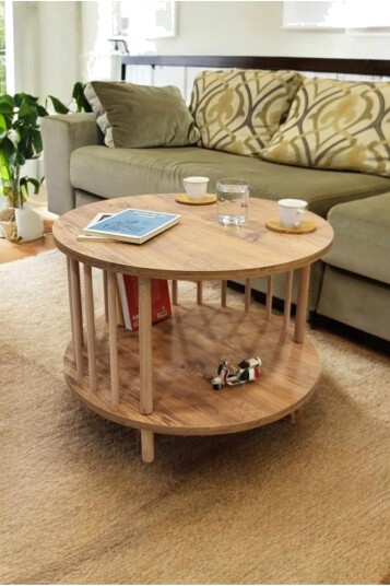 Sofabord Hanah Home Peka-0108 (Ø60 x H43 cm) Furu - Furu