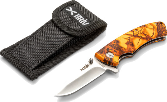 Sammenleggbar jaktkniv Orange Camo 4,5" 420SS