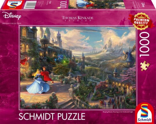 Disney Sleeping Beauty Dancing Thomas Kinkade Puslespill 1000 brikker Schmidt Disney Sleeping Beauty Dancing Thomas Kinkade Puslespill 1000 brikker Schmidt