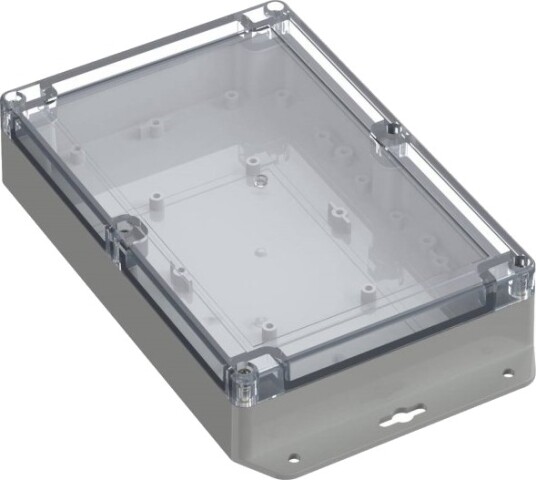 Tru Components TC 10860984 Flensskap 209,7 × 139,8 × 45,1 mm Polykarbonat Lysegrå