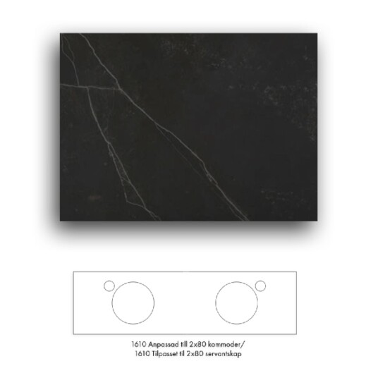 Macro Design Crown+ Dekton Benkeplate 161-201cm Keyla / 161cm Macro Design Crown+ Dekton Benkeplate 161-201cm Keyla / 161cm