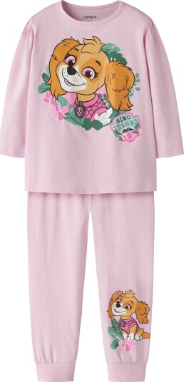Name It Nmfjetina Paw Ls Nightset Cplgm Pink 98 104