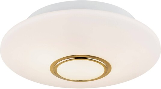 Argon Taklampe Cyril av glass hvit-messing Argon Taklampe Cyril av glass hvit-messing