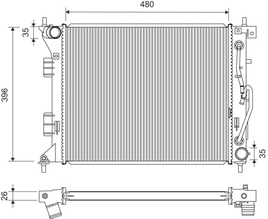 VALEO 701452 Radiator motorkjøling