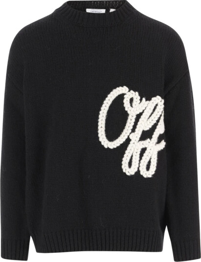 Off White Herre Strikkevarer Svart L,