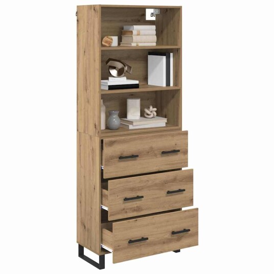 Høyskap med skuff Artisan Eik 69,5 x 34 x 180 cm Konstruert tre Høyskap med skuff Artisan Eik 69,5 x 34 x 180 cm Konstruert tre