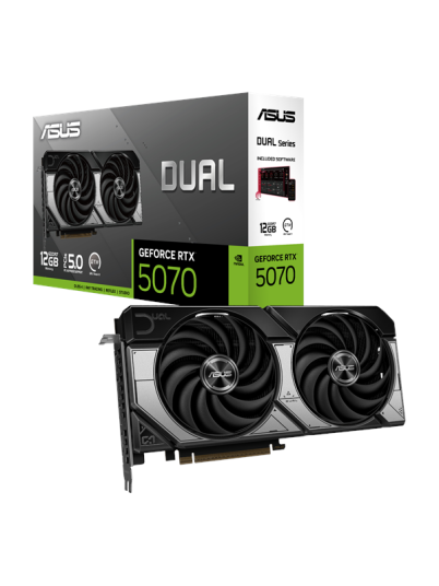 ASUS GeForce RTX 5070 DUAL - 12GB GDDR7 RAM - Grafikkort ASUS GeForce RTX 5070 DUAL - 12GB GDDR7 RAM - Grafikkort