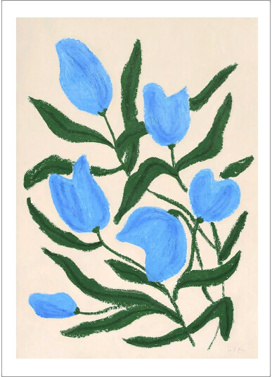 Poster & Frame Blue Tulips   Multi/patterned   50X70CM
