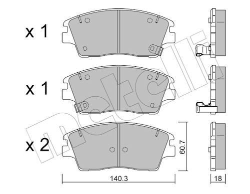 Bremseklosser METELLI 22-1164-0 Bremseklosser METELLI 22-1164-0