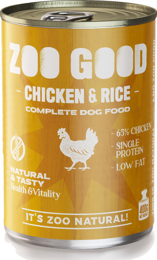 Zoo Good Lågfett Kylling og Ris 400 g - Våtfôr for Hund