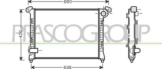 PRASCO MN304R002 Radiator motorkjøling