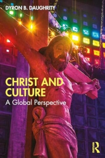 Christ and Culture  A Global Perspective