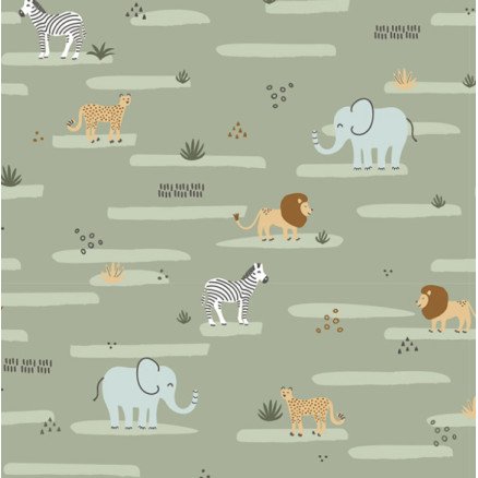 Balsløw Bomullsjersey Print Stoff 150 cm 026 Dyr 50cm