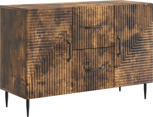 Serviesskap med skuff Røkt Eik 89 x 34,5 x 60 cm Konstruert tre Serviesskap med skuff Røkt Eik 89 x 34,5 x 60 cm Konstruert tre