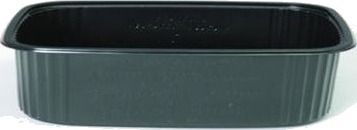 Salatbæger 125 Gr 108X82x28 Mm Rektangulær Ps Sort,10 Pk X 100 Stk/Krt