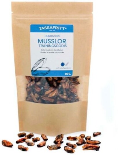 Tassafritt Godbiter Til Trening Tørket Blåskjell 80 G Tassafritt Godbiter Til Trening Tørket Blåskjell 80 G