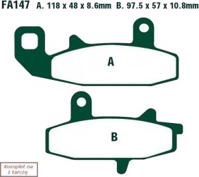 EBC Brakes FA147 Bremseklosser