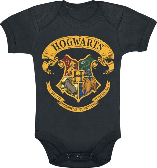 Harry Potter Body Baby & barneklær Kids Hogwarts Crest gutter og jenter svart