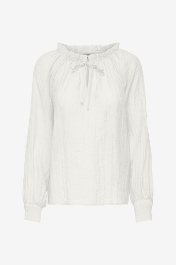 JDY - Bluse jdyTheo L/S V-neck Top Wvn - Hvit