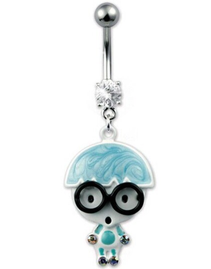 Cutie Nerd Navlepiercing Blå