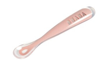 BEABA Ergonomisk silikon babyskje 1. alder gammel rosa