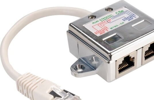 Value T-Adapter Cat. 5E Stp 0,17 M Rj-45 Rj-45 Hvit