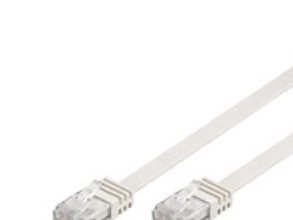 Wentronic Goobay Nettverkskabel Rj-45 Hann Til Rj-45 Hann 1.5 M Utp Cat 5E Formstøpt Flat Hvit