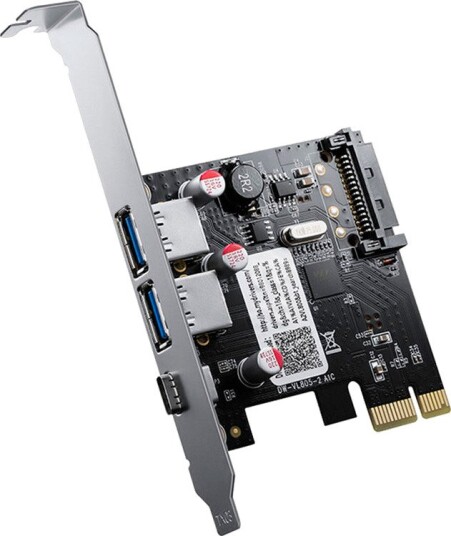Orico PCIe Utvidelseskort med USB-A og USB-C Orico PCIe Utvidelseskort med USB-A og USB-C