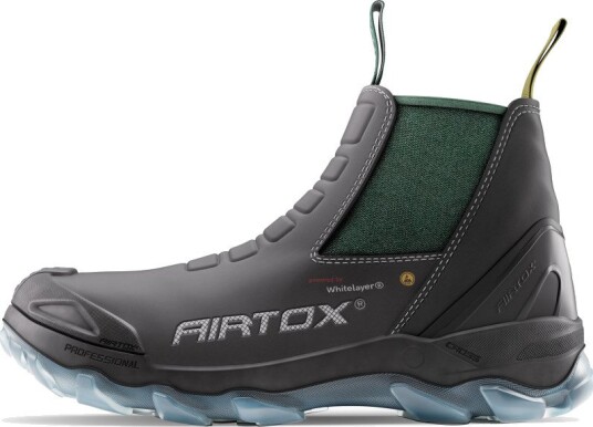 Airtox GLC S3 Slitasjestøvel med Slip-On Design, Str. 40, Sort/Grønn