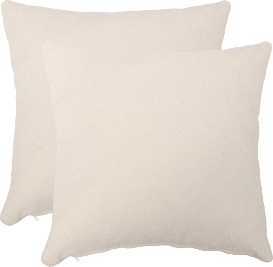 vidaXL Putetrekk 2 pcs HEERLEN Krem 50 x 50 cm Bouclé