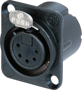 Neutrik Nc5fd-Lx-B Xlr Svart Nikkel/Gull Ip40 1 Mm² 1500 V